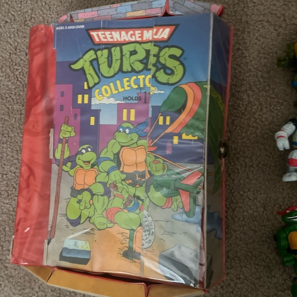 Lot of 14 Vintage Playmates TMNT Teenage Mutant Ninja Turtles, Case Too - Picture 7 of 7